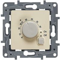 Терморегулятор механический с датчиком без рамки Legrand Etika 0С +40С слоновая кость картинка